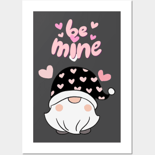 Be Mine Valentines Day Gnome Posters and Art